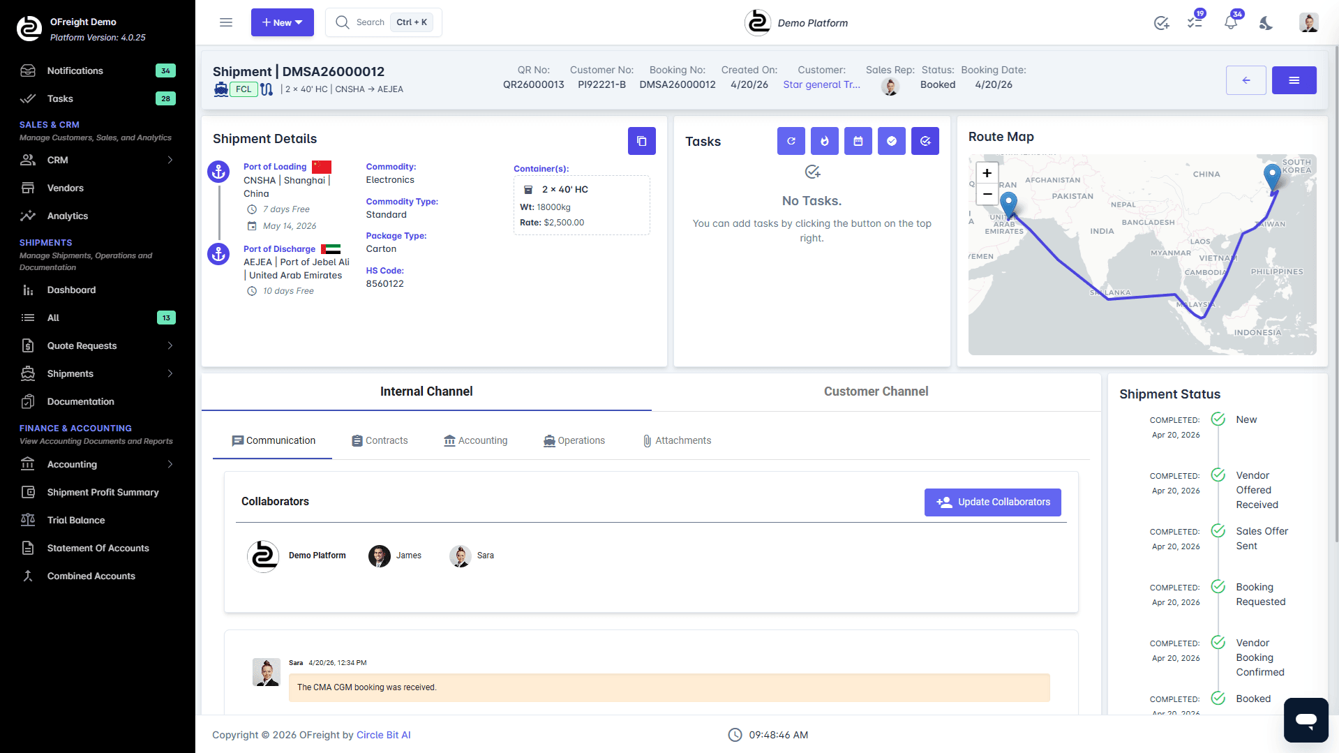 OFreight screenshot